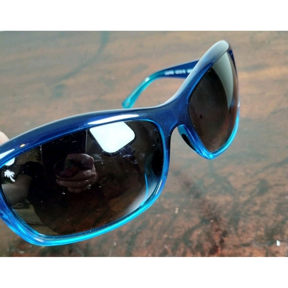 New Margaritaville Calypso Blue Wrap Sunglasses MAR00010 Palm Tree